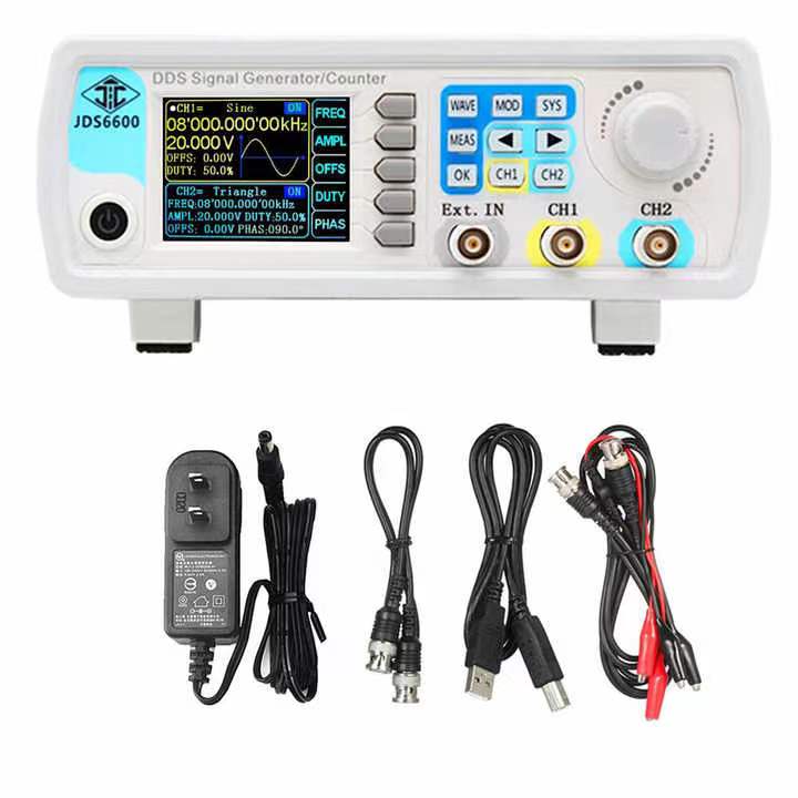 JDS6600 15/30/40/50/60MHz DDS  - огляд і ціна Dual Channel Arbitrary Waveform Function Generator 60Mhz