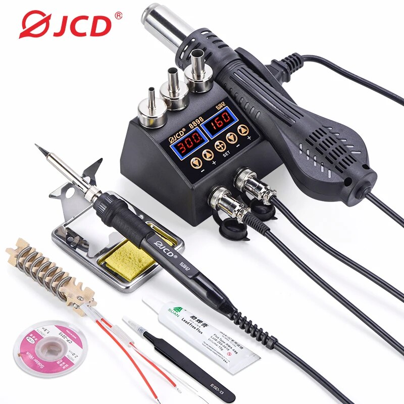 JCD 8898 Soldering Station 750 - огляд і ціна Smd Rework Station Hot Air Soldering 2 In 1