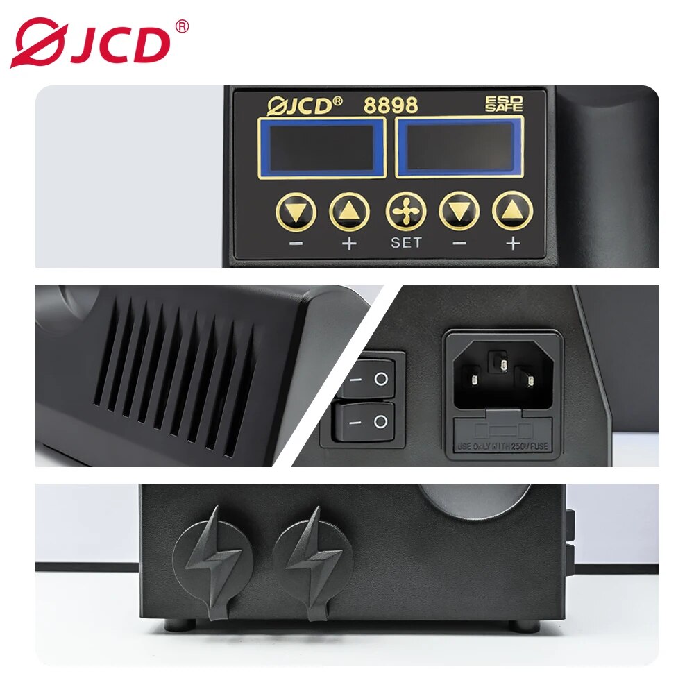 JCD 8898 Soldering Station 750 - огляд і ціна Smd Rework Station Hot Air Soldering 2 In 1