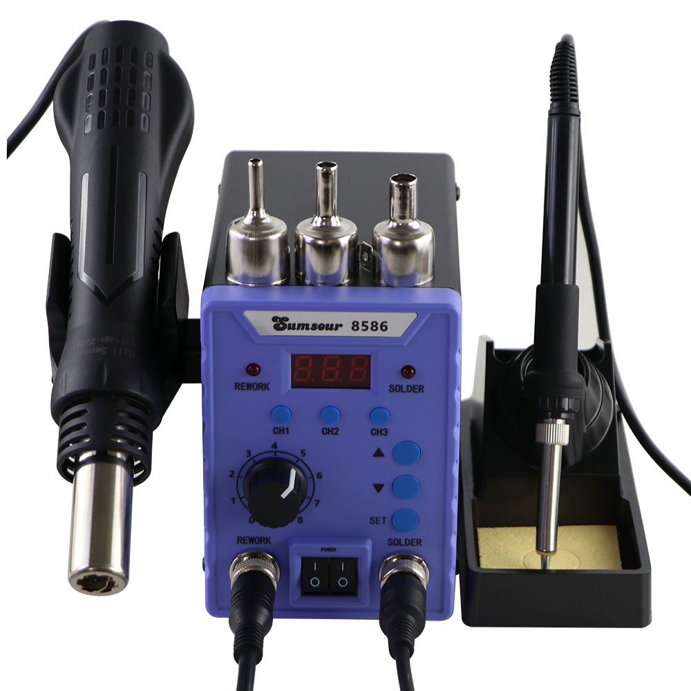 Sumsour 8586 760W 2 in 1 Digit - огляд і ціна Smd Rework Station Hot Air Soldering 2 In 1
