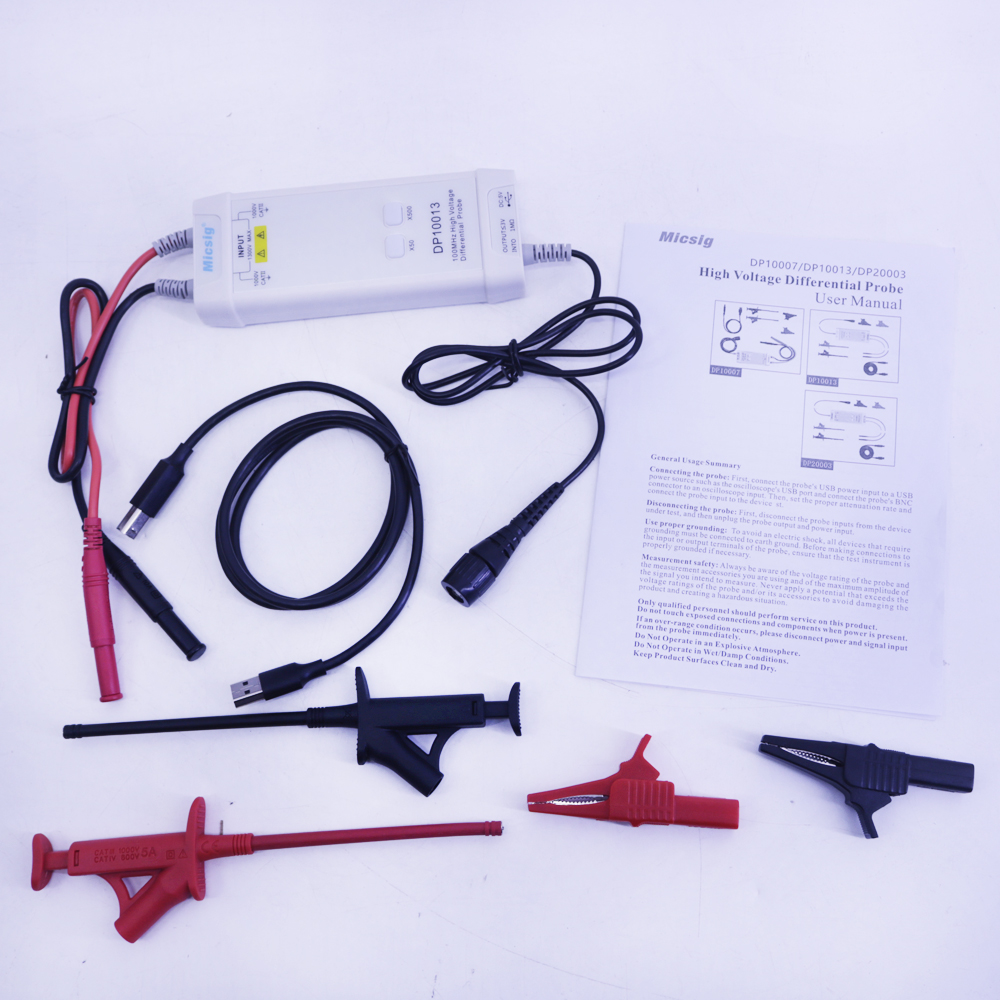 Micsig Oscilloscope  DP10013 1 - огляд і ціна High Voltage Differential Probe 100Mhz 1300V