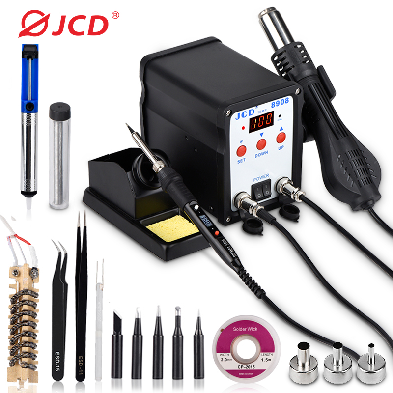 JCD Soldering Station 2 IN 1 W - огляд і ціна Smd Rework Station Hot Air Soldering 2 In 1