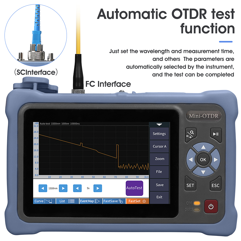 MINI OTDR 1310/1550nm 26/24dB  - огляд і ціна Optical Time Domain Reflectometer Otdr 1310 1550Nm