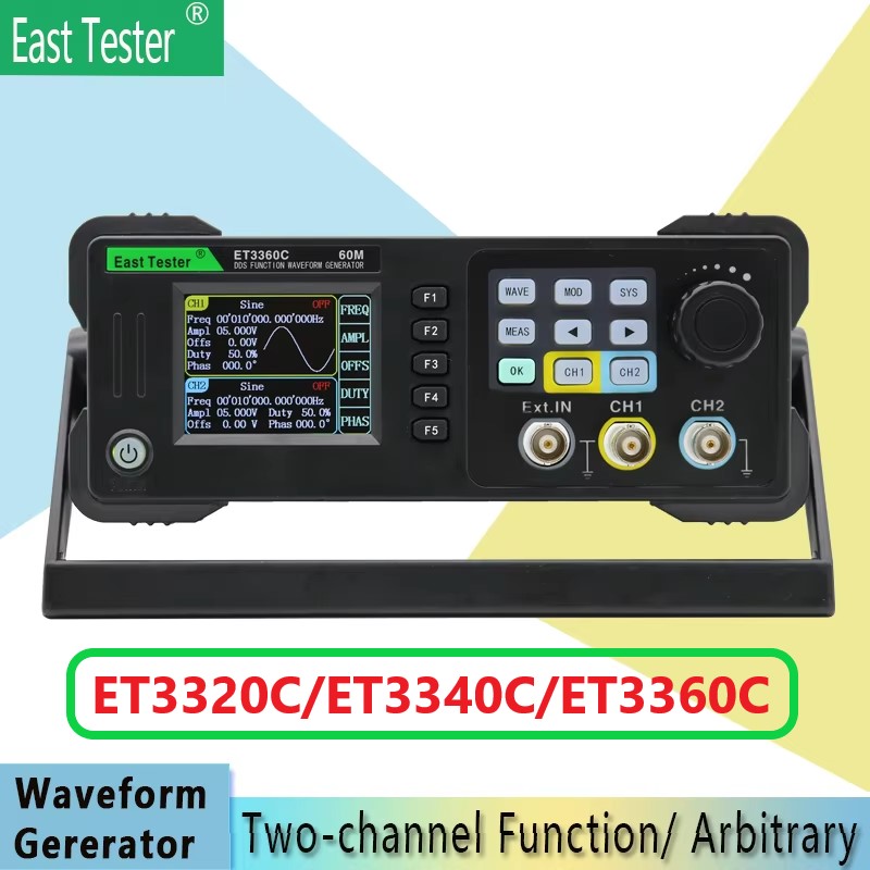 East Tester ET3320/40/60C Mini - огляд і ціна Dual Channel Arbitrary Waveform Function Generator 60Mhz