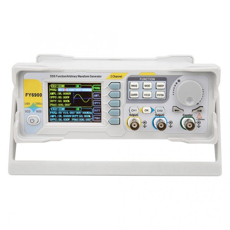 FY6900 Digital Signal Generato - огляд і ціна Dual Channel Arbitrary Waveform Function Generator 60Mhz