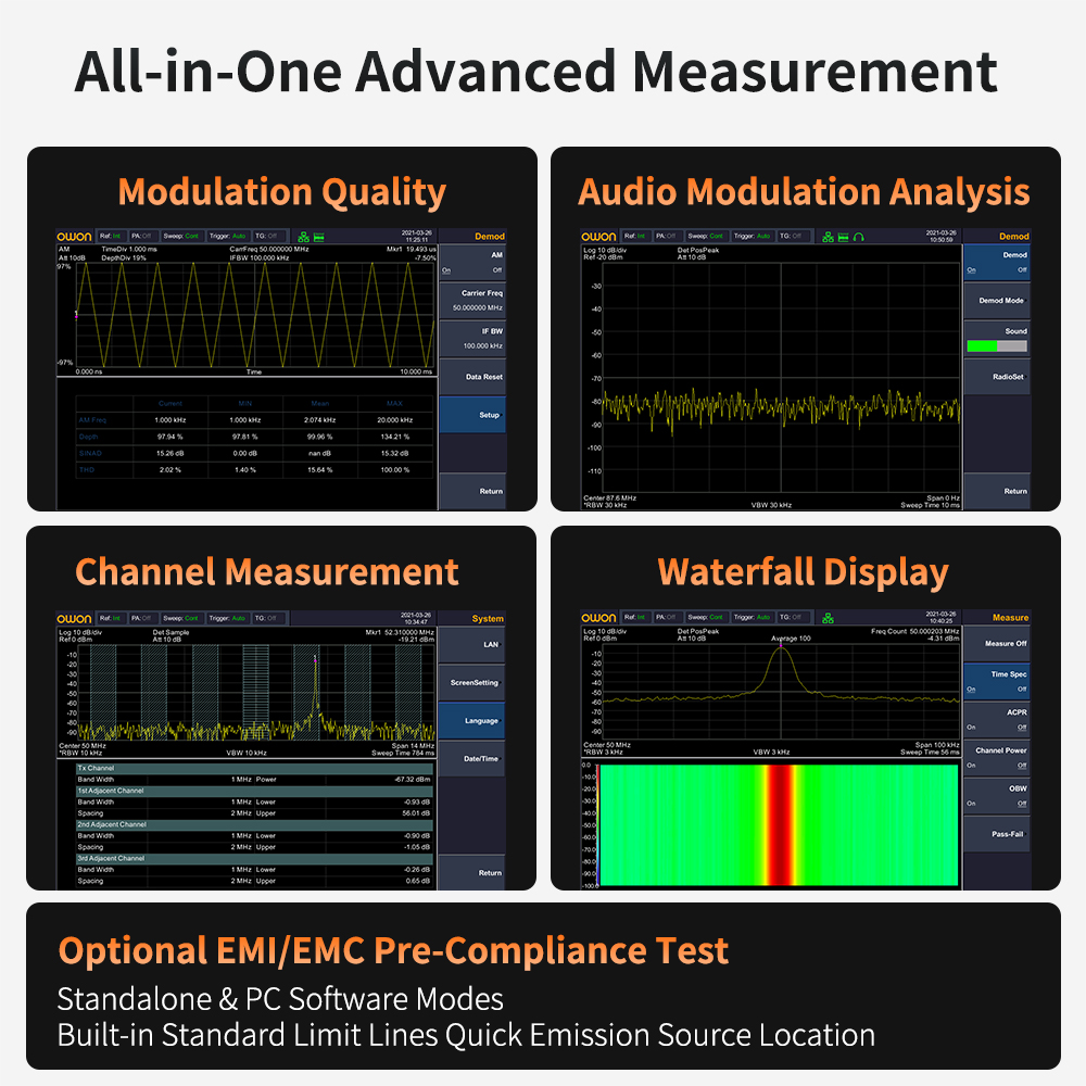 OWON Spectrum Analyzer With Tr - огляд і ціна Spectrum Analyzer Tracking Generator 1.5Ghz