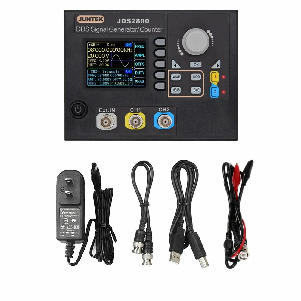 JDS2800-15M 60MHz DDS Function - огляд і ціна Dual Channel Arbitrary Waveform Function Generator 60Mhz