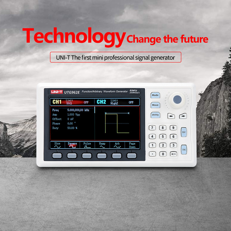 UNI-T UTG932E UTG962E Function - огляд і ціна Dual Channel Arbitrary Waveform Function Generator 60Mhz