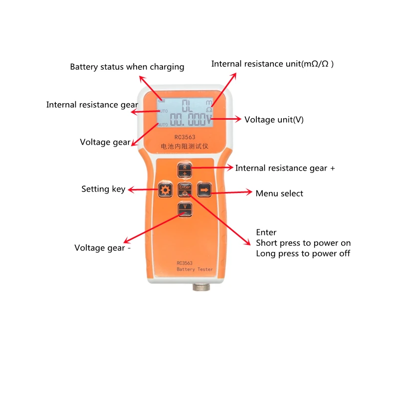 RC3563 Battery Internal Resist - огляд і ціна Battery Internal Resistance Tester Four Wire