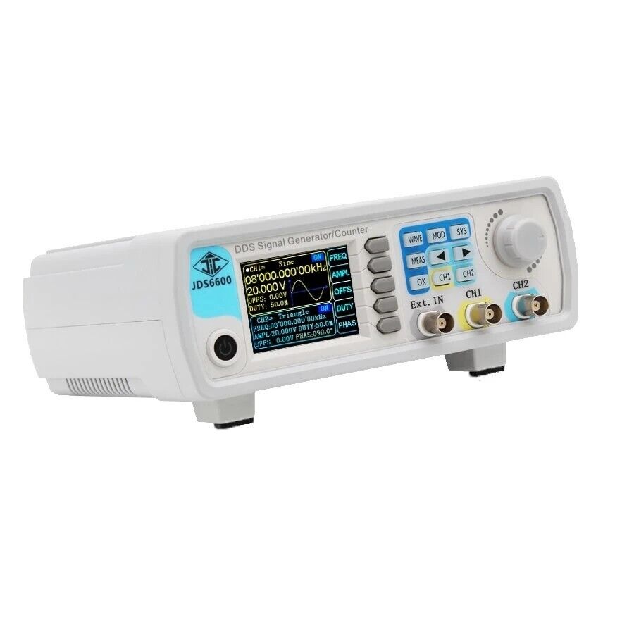 JDS6600 60MHz DDS Function Sig - огляд і ціна Dual Channel Arbitrary Waveform Function Generator 60Mhz