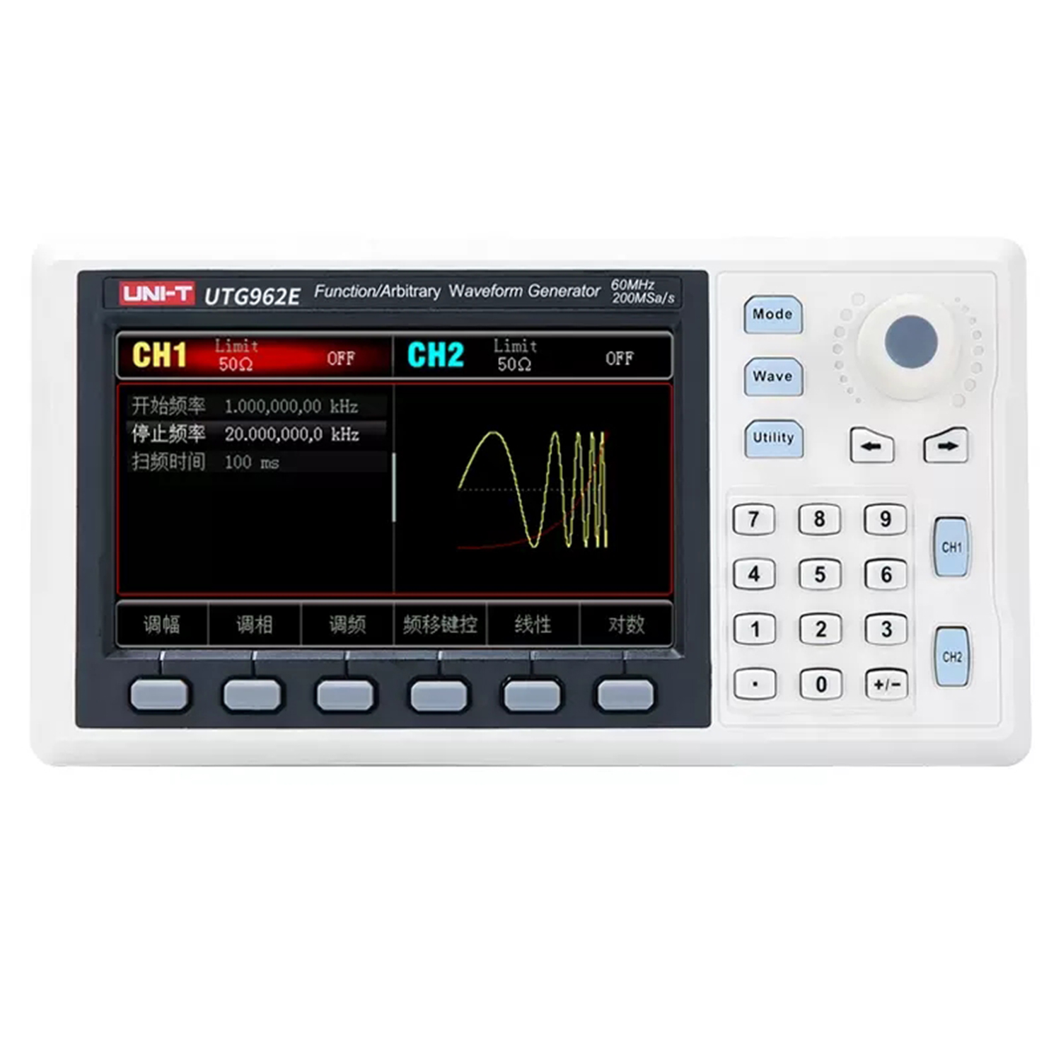 UNI-T UTG932E UTG962E Function - огляд і ціна Dual Channel Arbitrary Waveform Function Generator 60Mhz