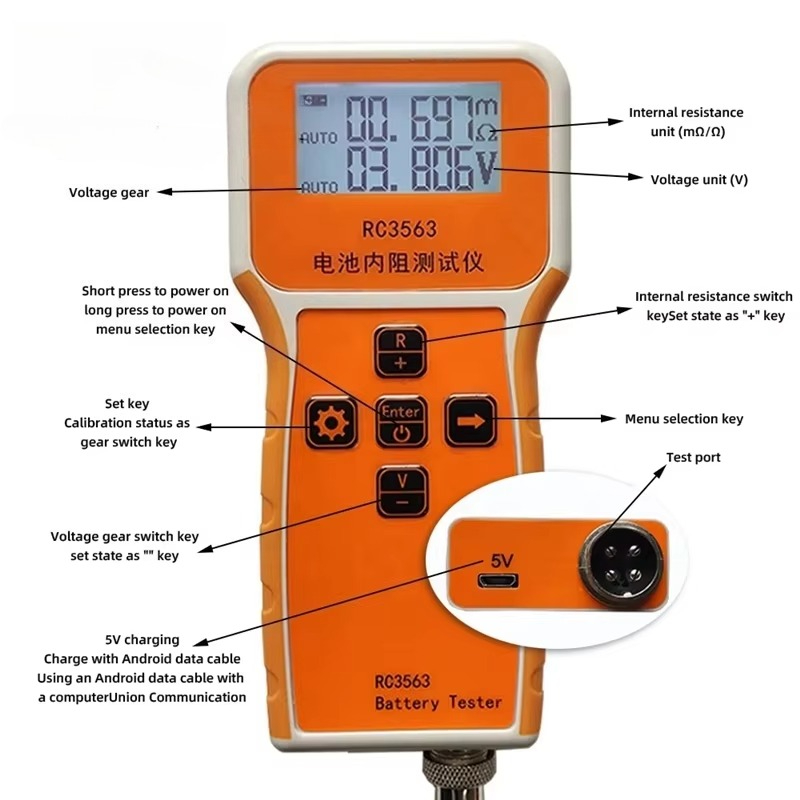 RC3563 Probe High Precision In - огляд і ціна Battery Internal Resistance Tester Four Wire