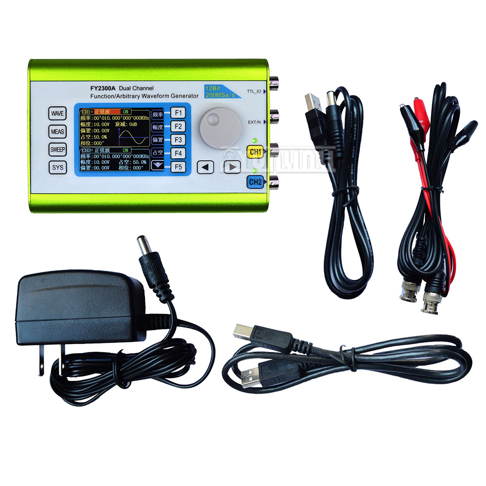 FY6300 FY2300 Dual Channel DDS - огляд і ціна Dual Channel Arbitrary Waveform Function Generator 60Mhz