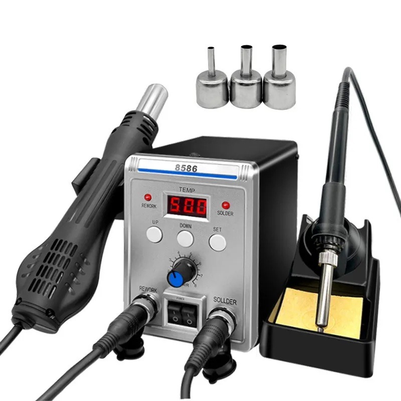 8586 2 in 1 Soldering Rework S - огляд і ціна Smd Rework Station Hot Air Soldering 2 In 1