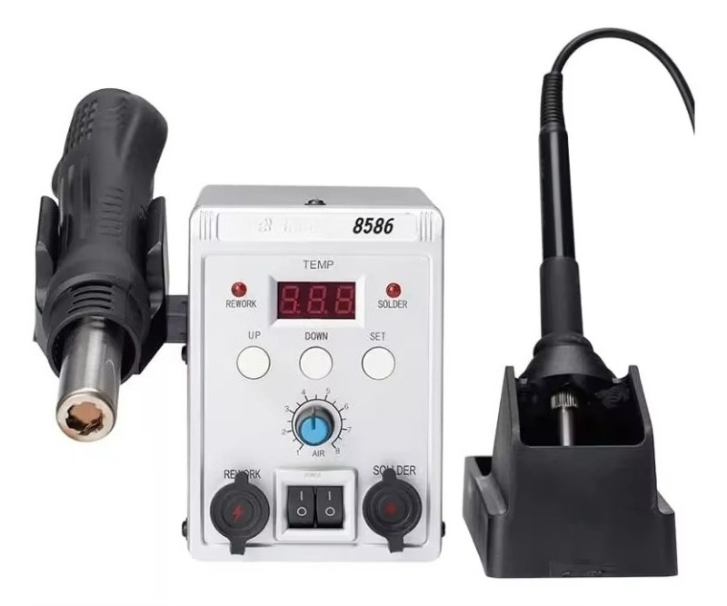 760W 8586 2 in 1 Hot Air Solde - огляд і ціна Smd Rework Station Hot Air Soldering 2 In 1