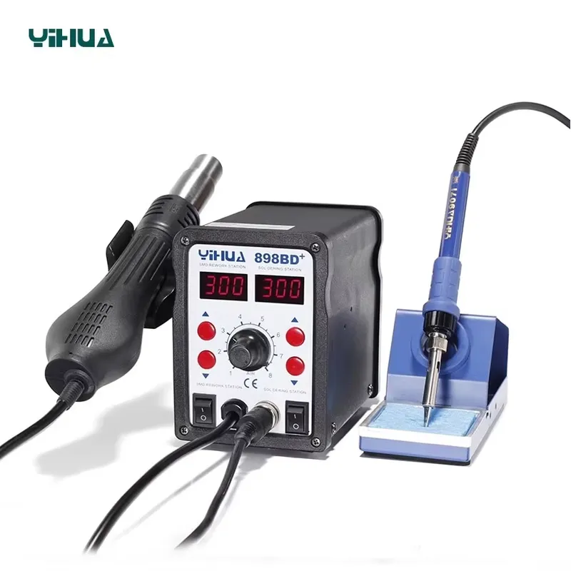 YIHUA 898BD+ 220V 2 in 1 Digit - огляд і ціна Smd Rework Station Hot Air Soldering 2 In 1